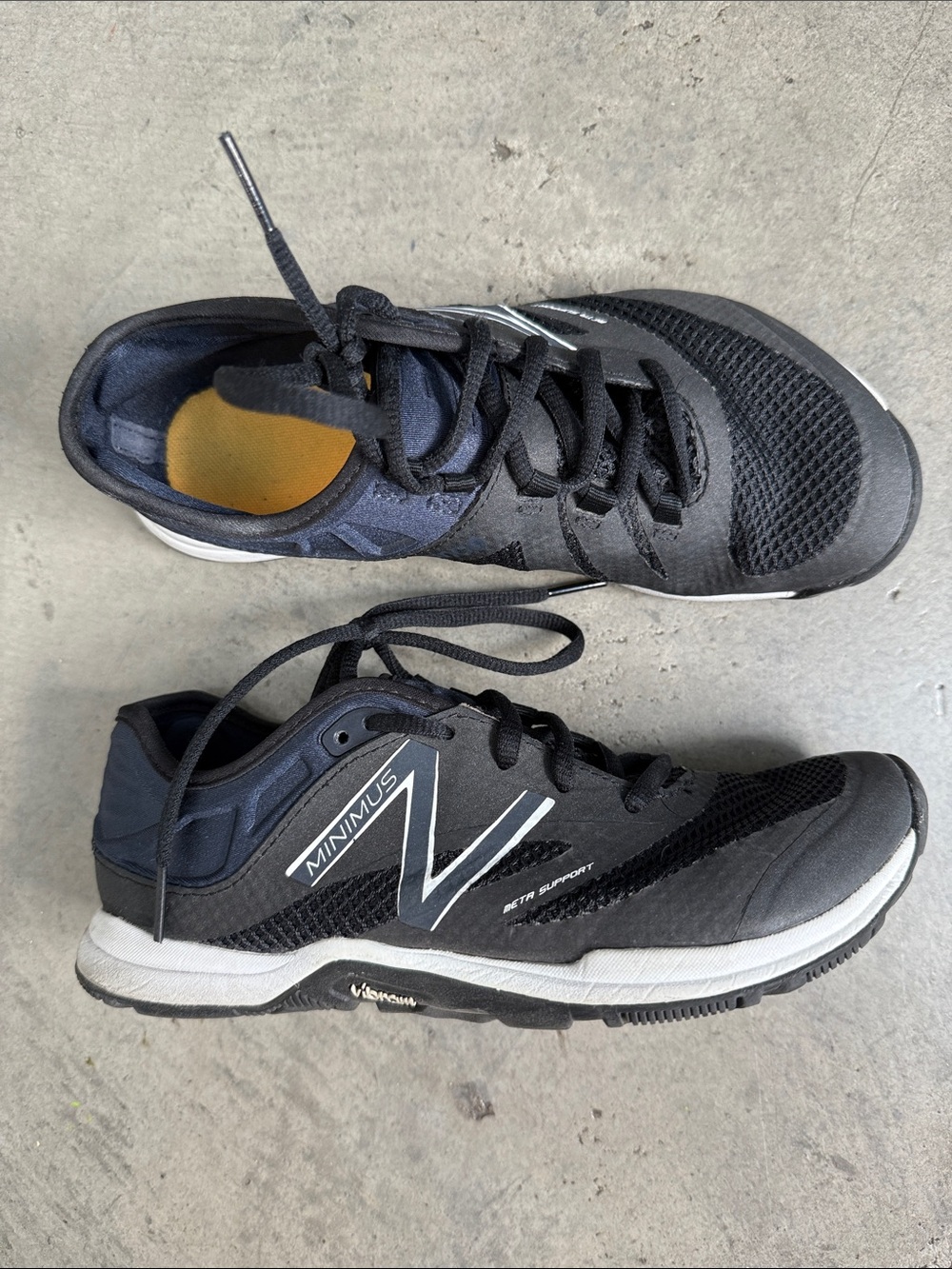 New Balance Black and White Minimus Trainer